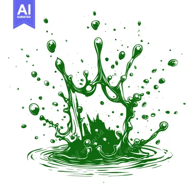 Aset premium populer: Vibrant Green Liquid Splash Explosion.