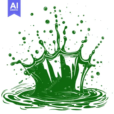 Vibrant Green Liquid Splash Explosion.