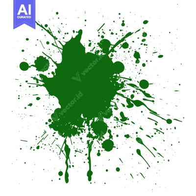 Aset premium populer: Green Ink Splatter Abstract Background.