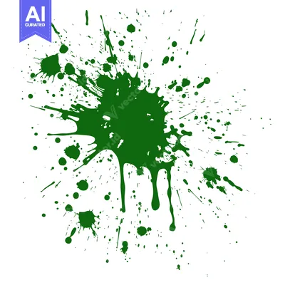 Premium design asset: Green Ink Splatter Abstract Background.