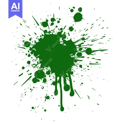 Premium design asset: Green Ink Splatter Abstract Background Design Element.