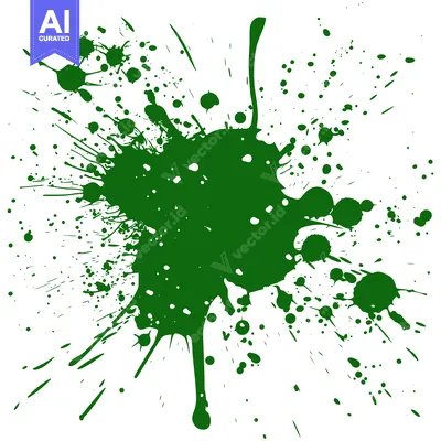 Aset desain premium: Green Ink Splatter Abstract Background.