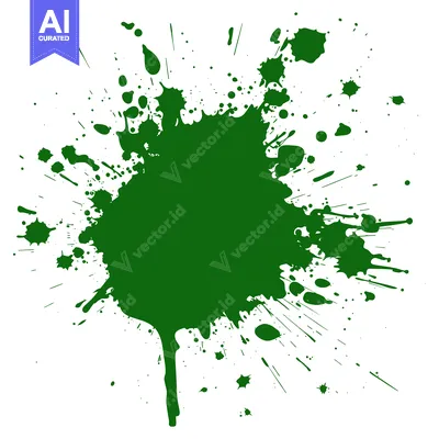 Aset desain premium: Green Ink Splatter Abstract Background Design Element.