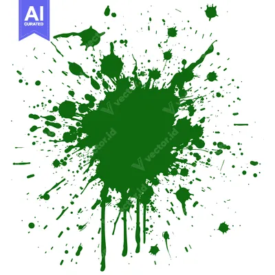 Aset desain premium: Green Ink Splatter Abstract Background Design Element.