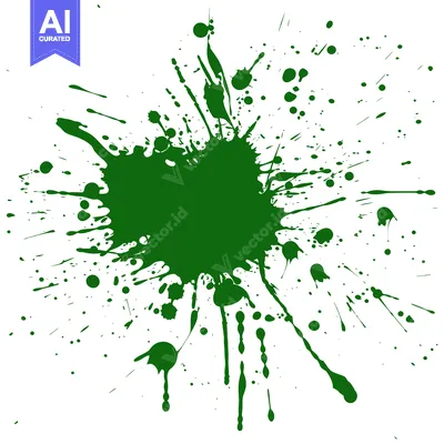 Premium design asset: Green Paint Splatter Abstract Background.