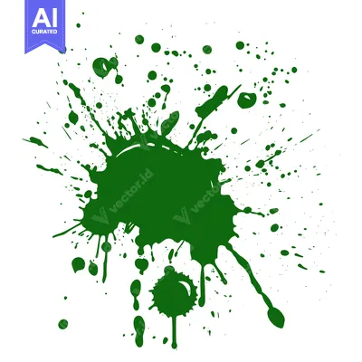 Popular premium asset: Green Ink Splatter Abstract Graphic Element.