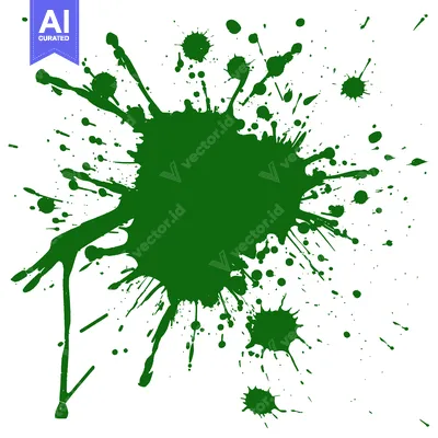 Aset premium populer: Green Ink Splatter Abstract Background Design Element.