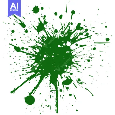 Aset premium populer: Green Ink Splatter Abstract Background.