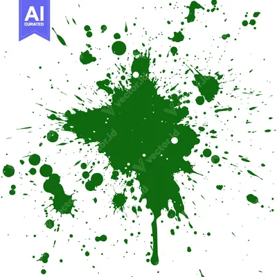 Aset premium populer: Green Ink Splatter Abstract Background.