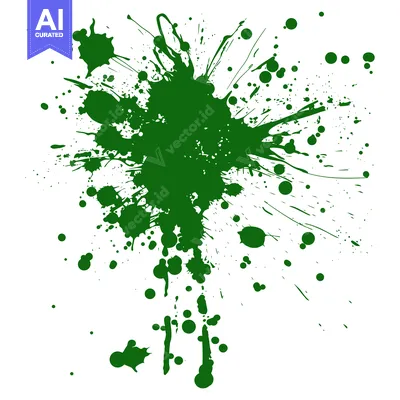 Premium design asset: Green Ink Splatter Abstract Background Design Element.