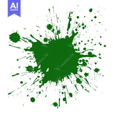 Aset premium populer: Green Ink Splatter Abstract Background Design Element.
