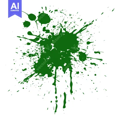 Aset desain premium: Green Ink Splatter Abstract Background Design Element.