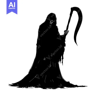 Popular premium asset: Silhouette of the Grim Reaper Holding a Scythe