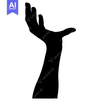 Silhouette of a Hand Reaching Upward