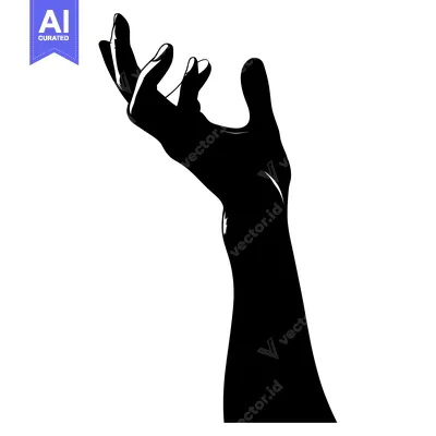 A Silhouette of an Outstretched Hand Reaching Upwards