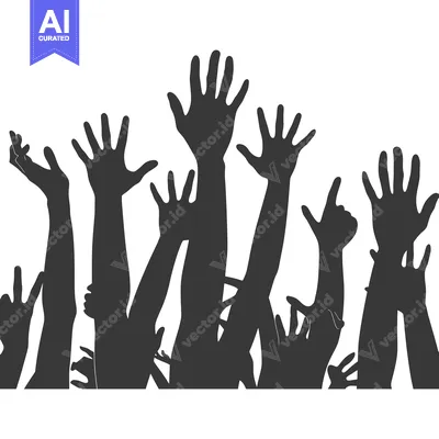 Popular premium asset: Silhouettes of Raised Hands Reaching Upwards