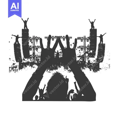 Popular premium asset: Silhouette of a Crowd at a Music Concert
