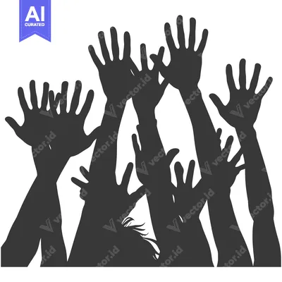 Silhouette of Multiple Hands Reaching Upwards