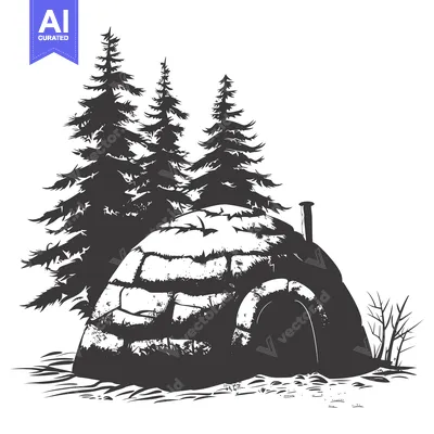 Popular premium asset: An Igloo Surrounded by Fir Trees in a Snowy Landscape