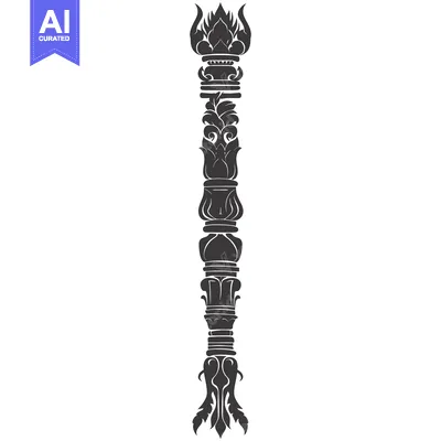 Aset premium populer: Ornate Black and White Architectural Column Design