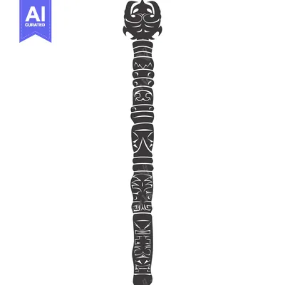 Aset premium populer: Ornate Totem Pole with Intricate Carvings
