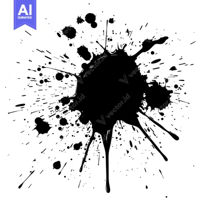 Popular premium asset: Abstract Black Ink Splashes and Blobs on White Background