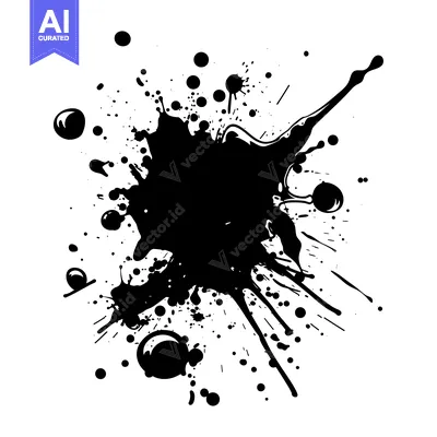 Popular premium asset: Black Ink Splatter on White Background