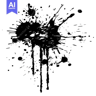 Popular premium asset: Abstract black ink splatters on white background