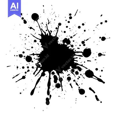 Popular premium asset: Black Ink Splatter on White Background