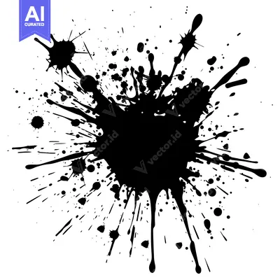 Popular premium asset: Black Ink Splatter on White Background
