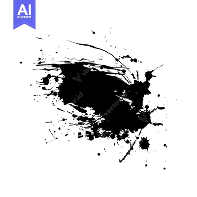 Popular premium asset: Black Ink Splashes and Blobs on White Background
