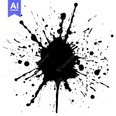 Popular premium asset: Black Ink Splatter on White Background