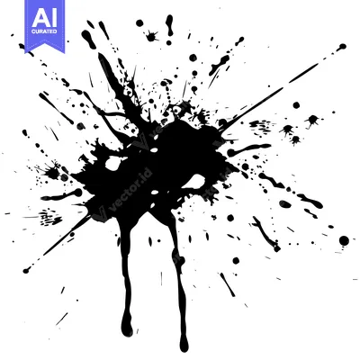 Popular premium asset: Abstract Black Ink Splatter on White Background