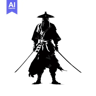 Popular premium asset: Silhouetted Samurai Warrior with Swords Drawn