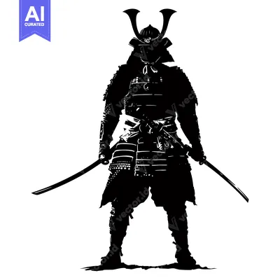 Popular premium asset: Silhouetted Samurai Warrior Holding Two Swords