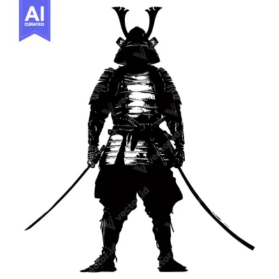 Popular premium asset: Silhouette of a Japanese Samurai Warrior with Swords