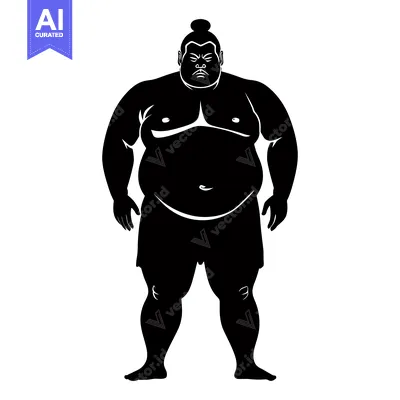 Popular premium asset: Silhouette of a Serious Sumo Wrestler