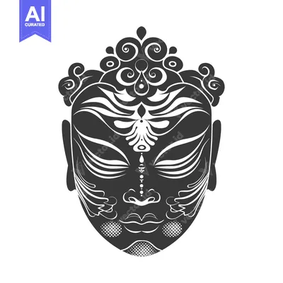 Popular premium asset: Stylized Black and White Face with Ornate Details