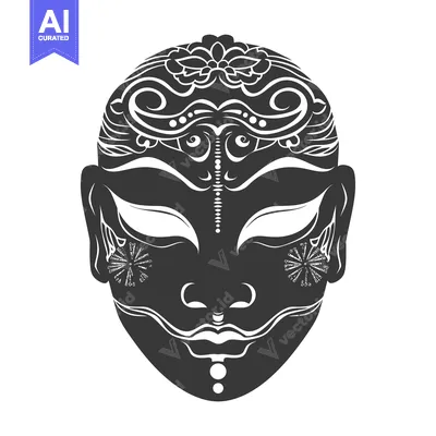 Popular premium asset: Ornate Black and White Mask with Intricate Floral Designs