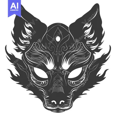Popular premium asset: Ornate Black and White Fox Mask with Intricate Details