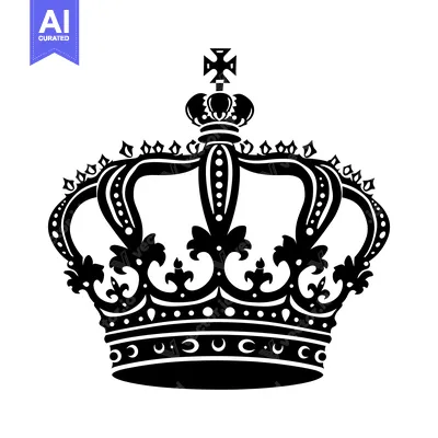 Popular premium asset: Ornate Black and White Crown with Cross
