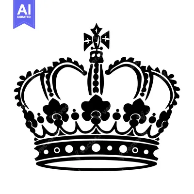 Popular premium asset: Black and White Illustration of a Crown