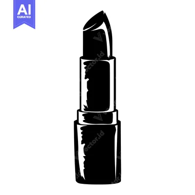 Popular premium asset: Black and White Illustration of a Lipstick