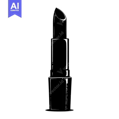 Premium design asset: Black and White Illustration of a Lipstick
