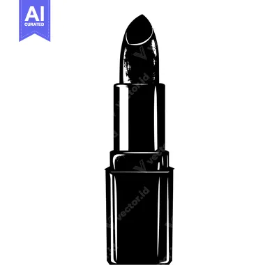 Aset premium populer: Black and White Illustration of a Lipstick Tube