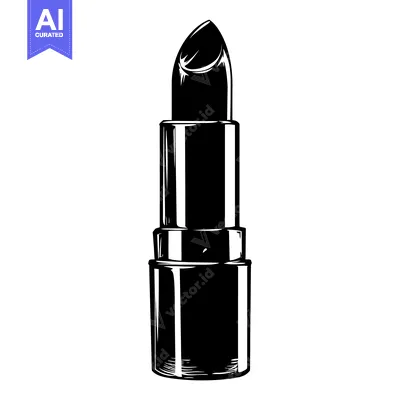 Popular premium asset: A Single Black and White Silhouetted Lipstick