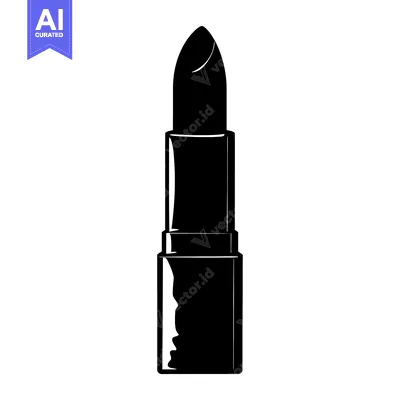 Popular premium asset: Black and White Silhouette of a Lipstick