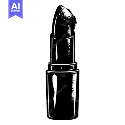 Aset premium populer: Black and White Illustration of a Lipstick with Worn-Down Tip