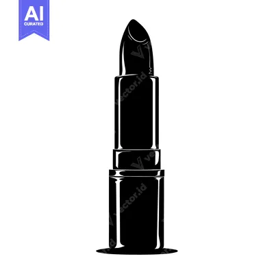 Premium design asset: A Black and White Silhouette of a Lipstick