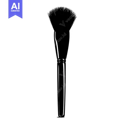 Aset premium populer: Black and White Silhouette of a Makeup Brush